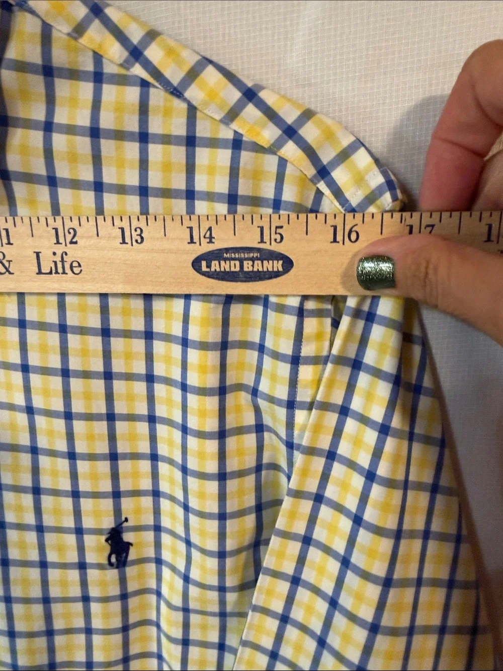 Polo by Ralph Lauren Yellow and Blue Checked Button-Down Shirt